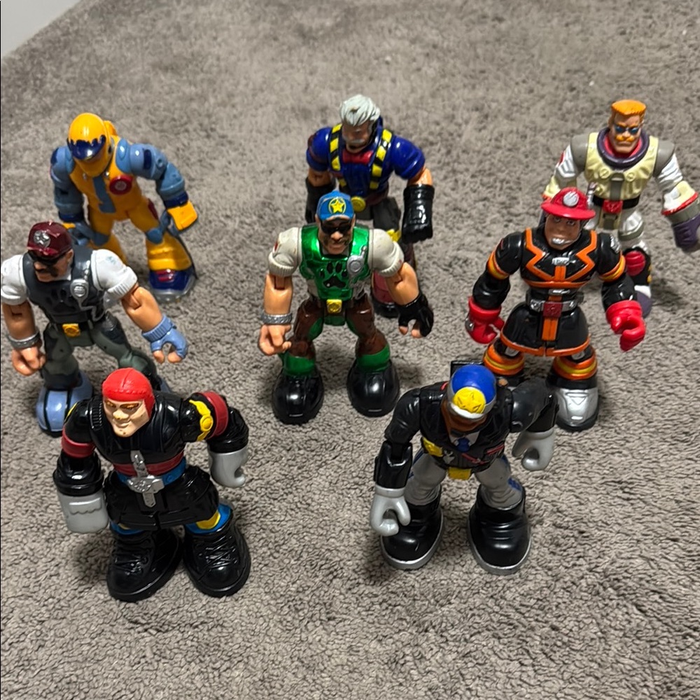 VINTAGE 1999-2001 Rescue Heroes Action Figures Set - Multicolor